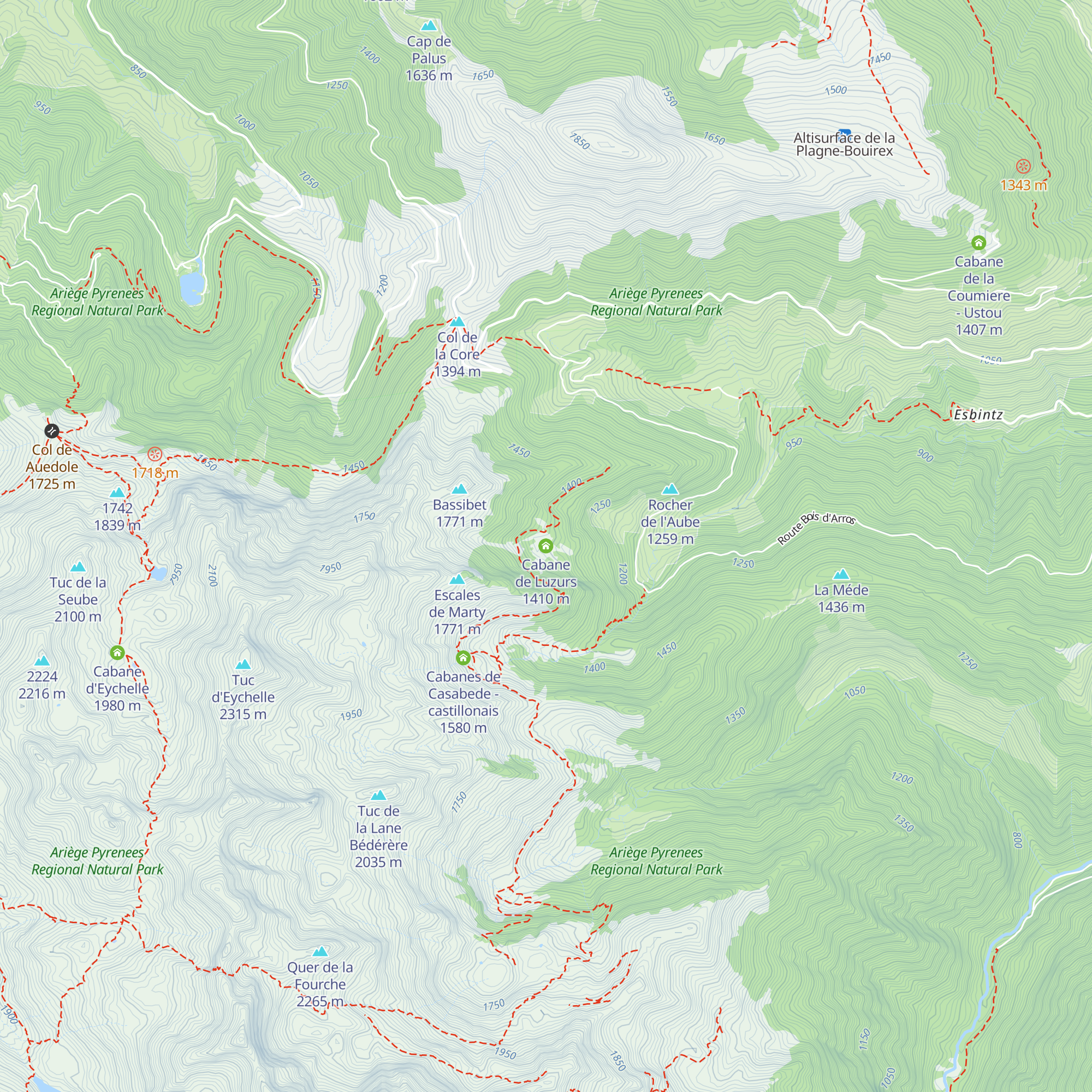 Cabane de Luzurs map