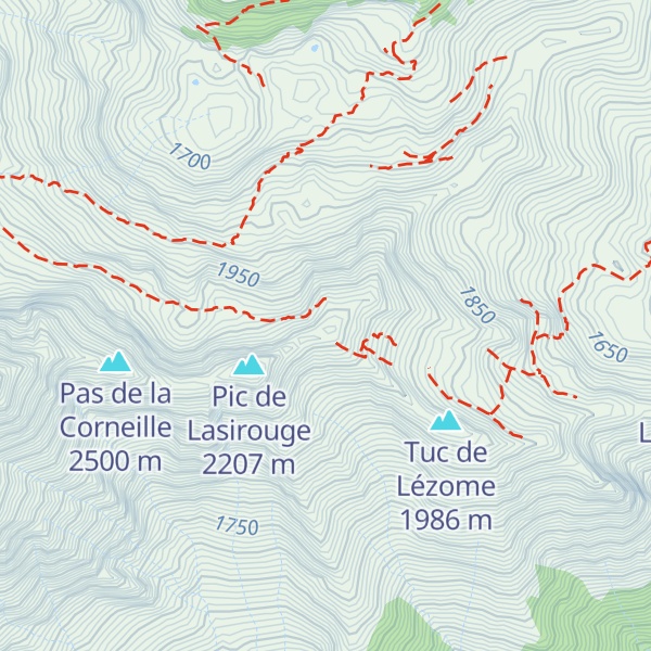 Map of Tuc de Rase Counard