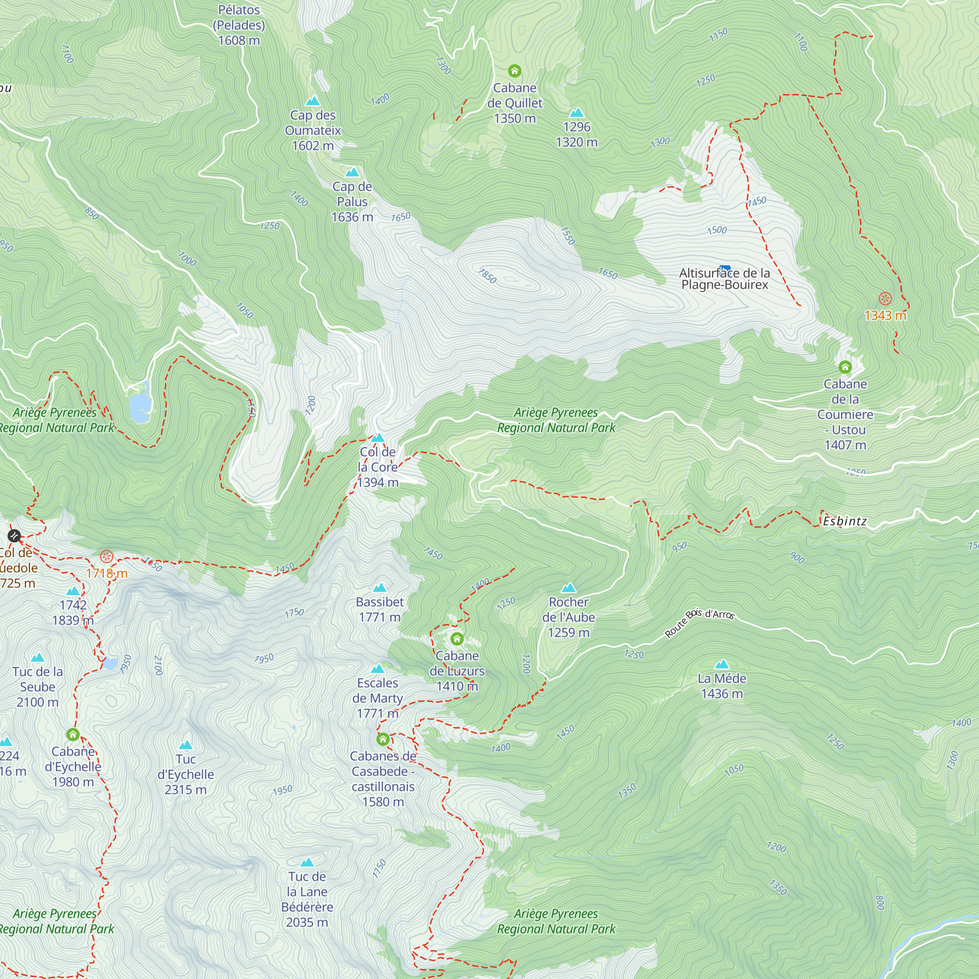 Cabane de Tariolle - Ustou map