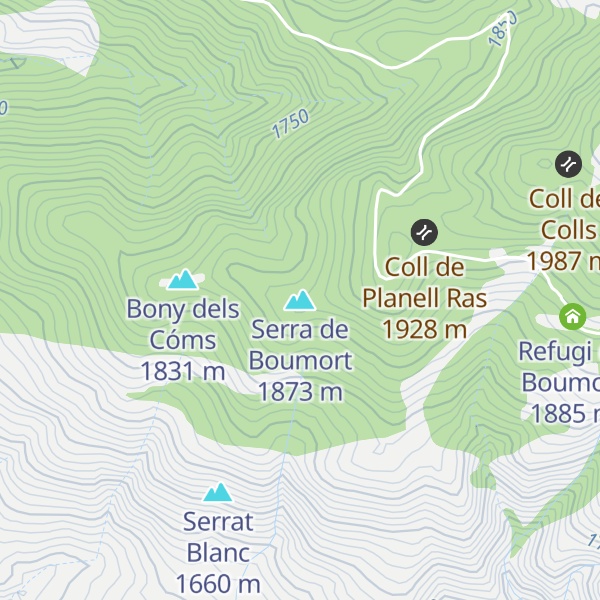 Map of Serra de Boumort