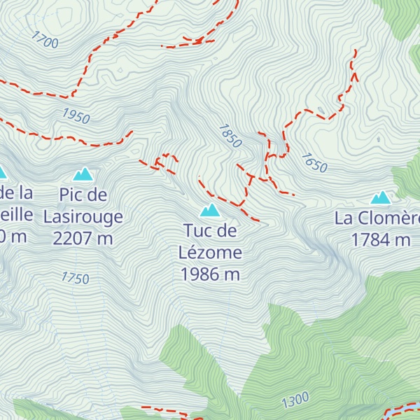 Map of Tuc de Lézome