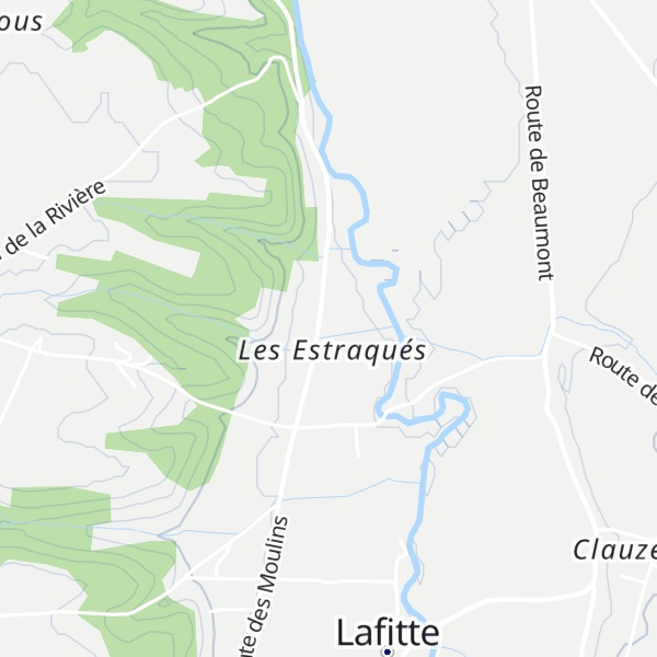 Map of Gîte Les Estraques