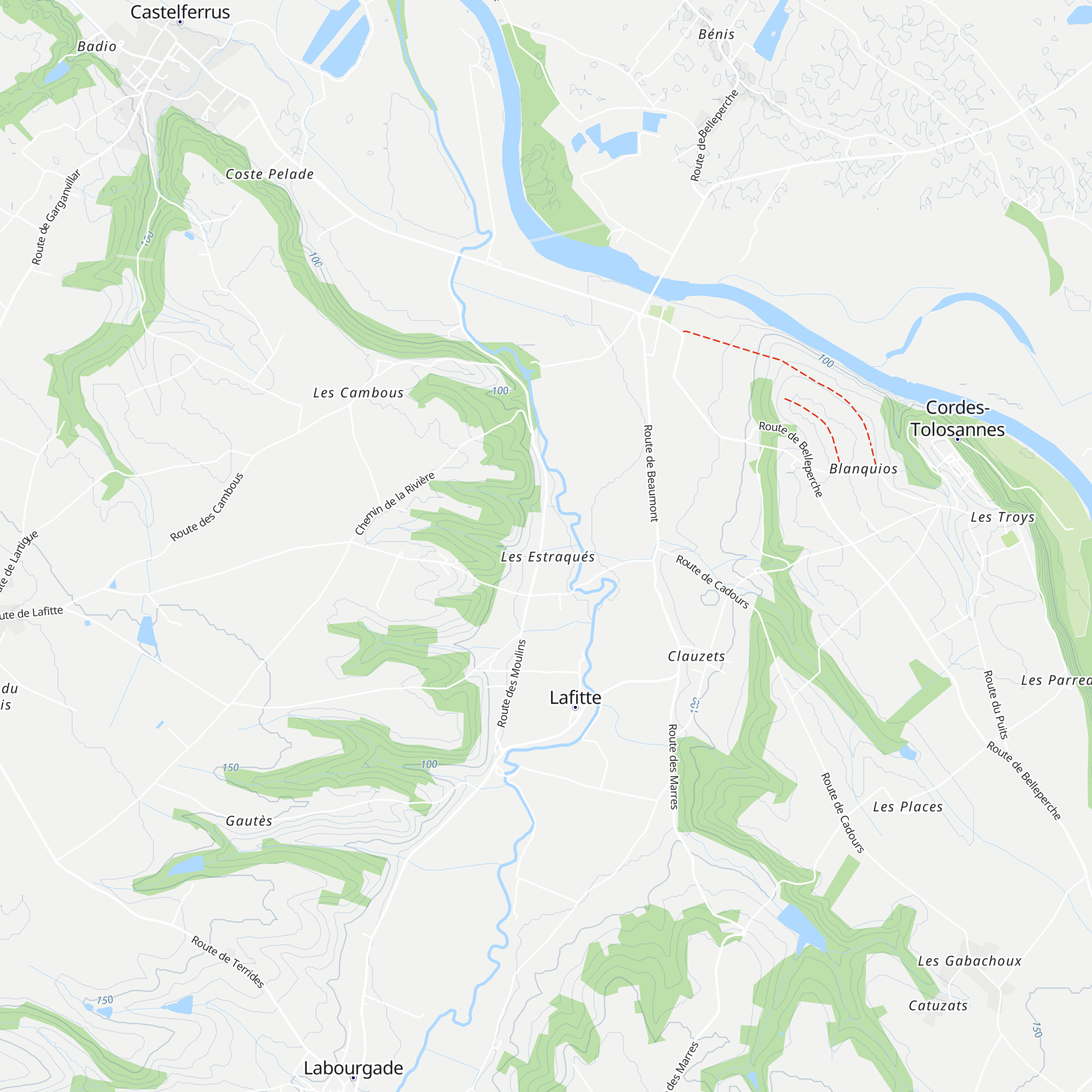 Gîte Les Estraques map