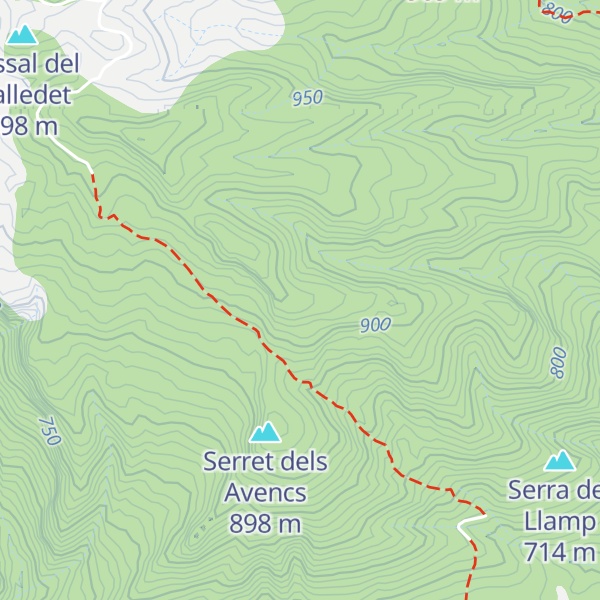 Map of Serrat dels Avencs