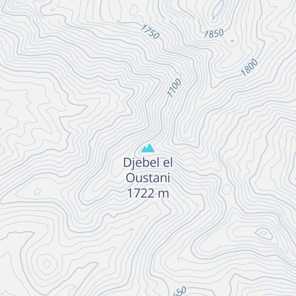 Map of Djebel el Oustani