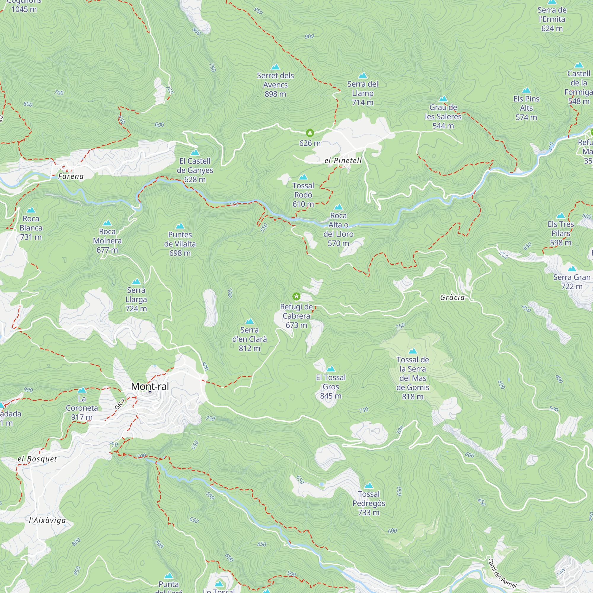Refugi de Cabrera map