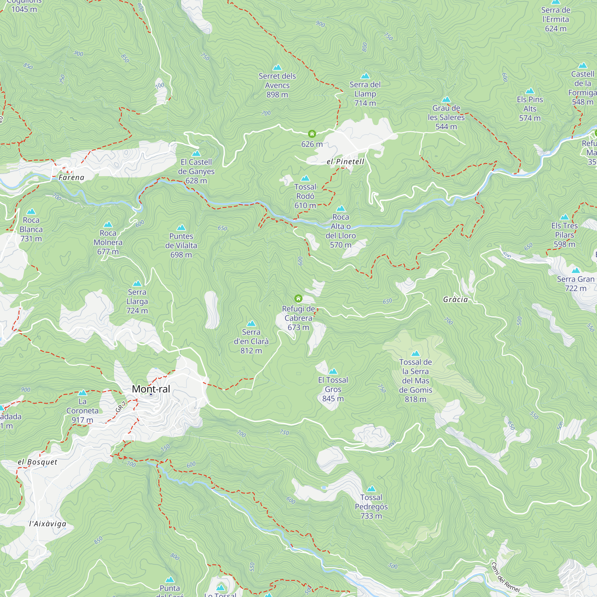 Refugi de Cabrera map