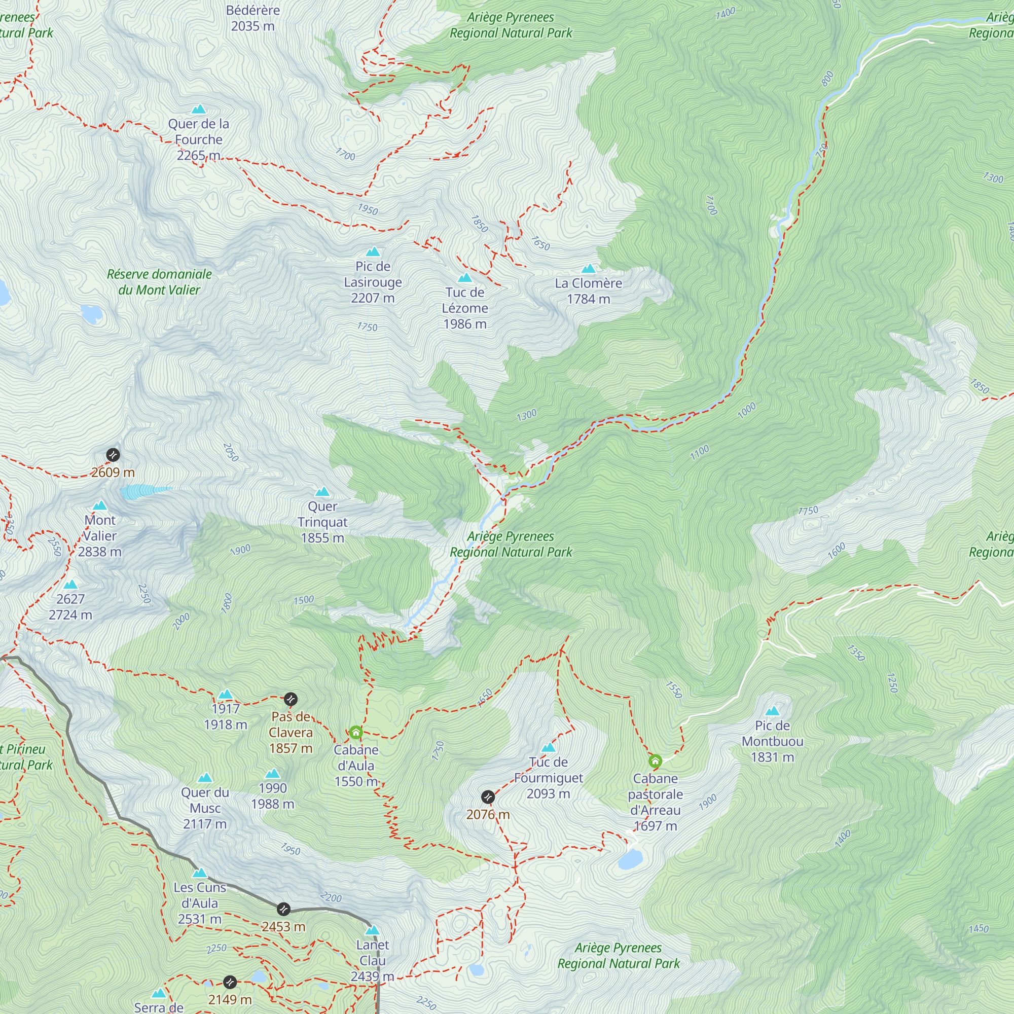 Cabane de l'Artigue-Seix map
