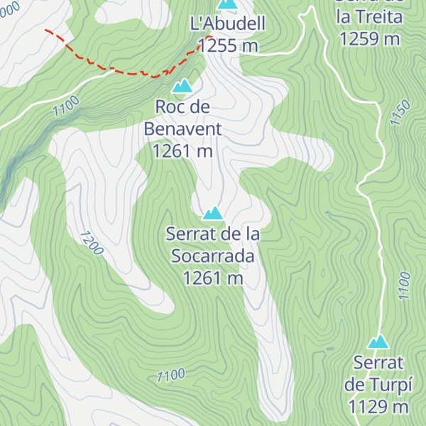 Map of Serrat de la Socarrada