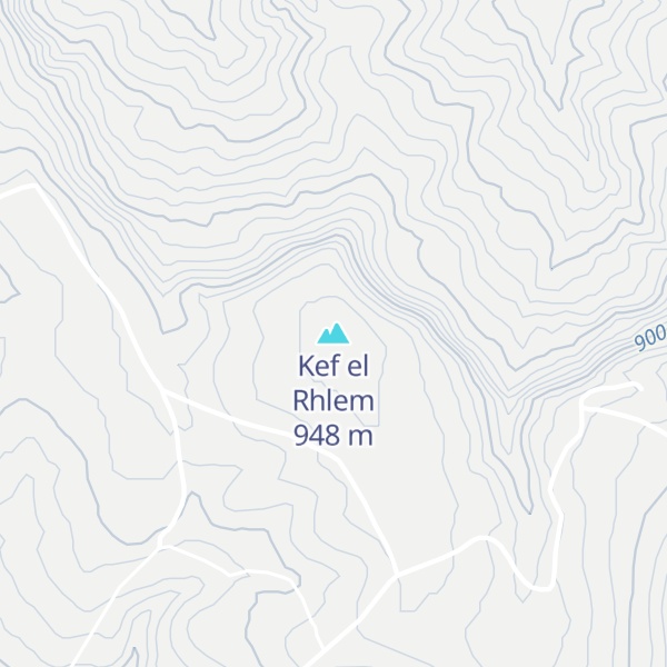 Map of Kef el Rhlem