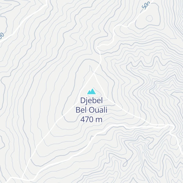 Map of Djebel Bel Ouali