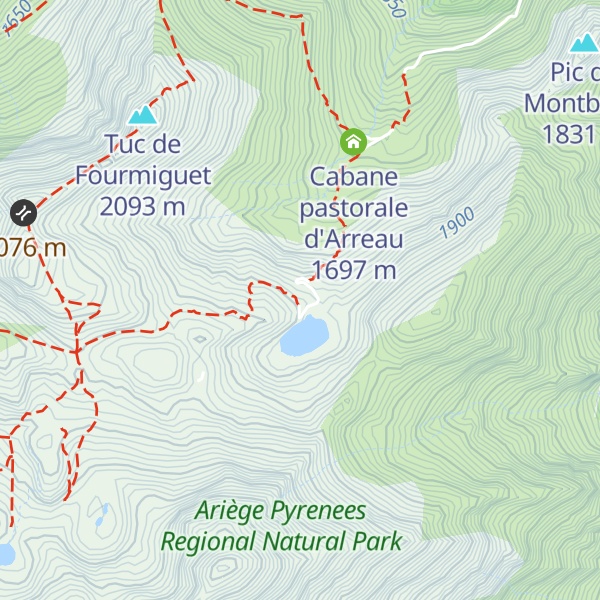 Map of Refuge forestier d'Arreau