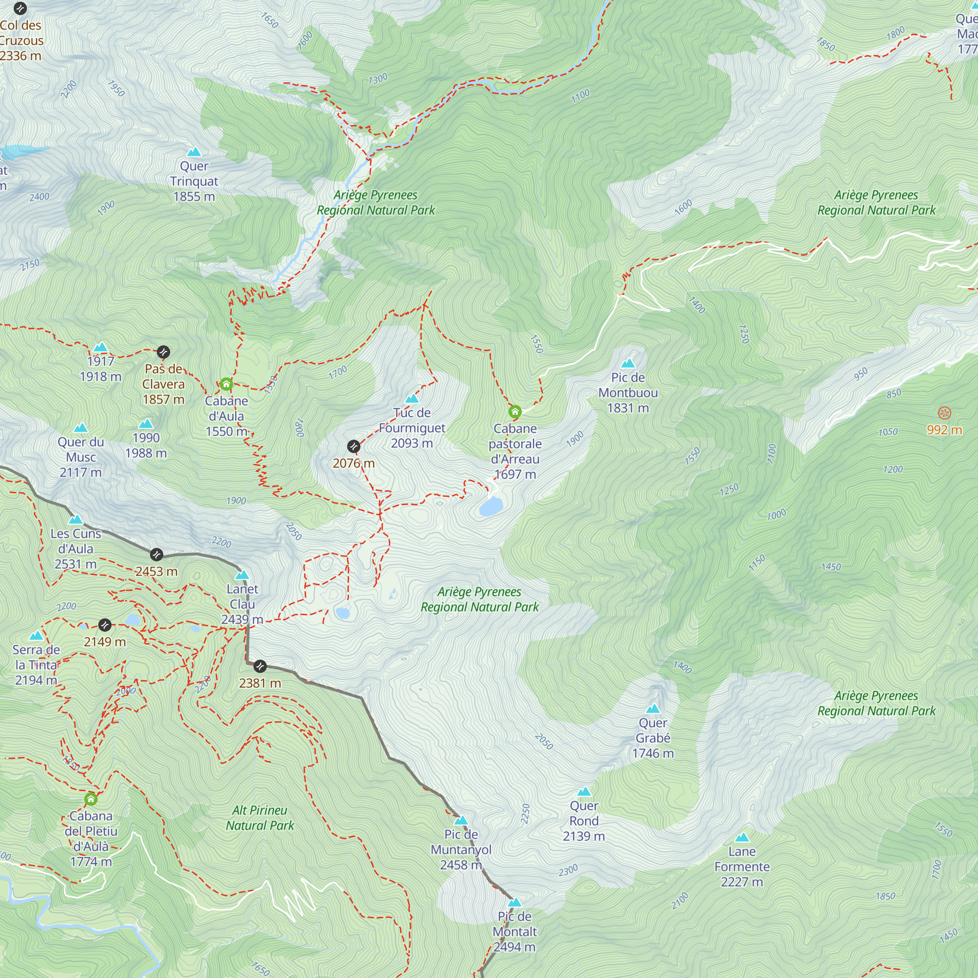 Refuge forestier d'Arreau map