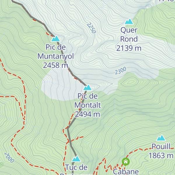 Map of Pic de Montalt