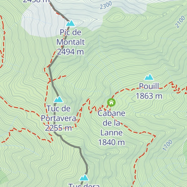 Map of Cabane de berger du Port de Salau
