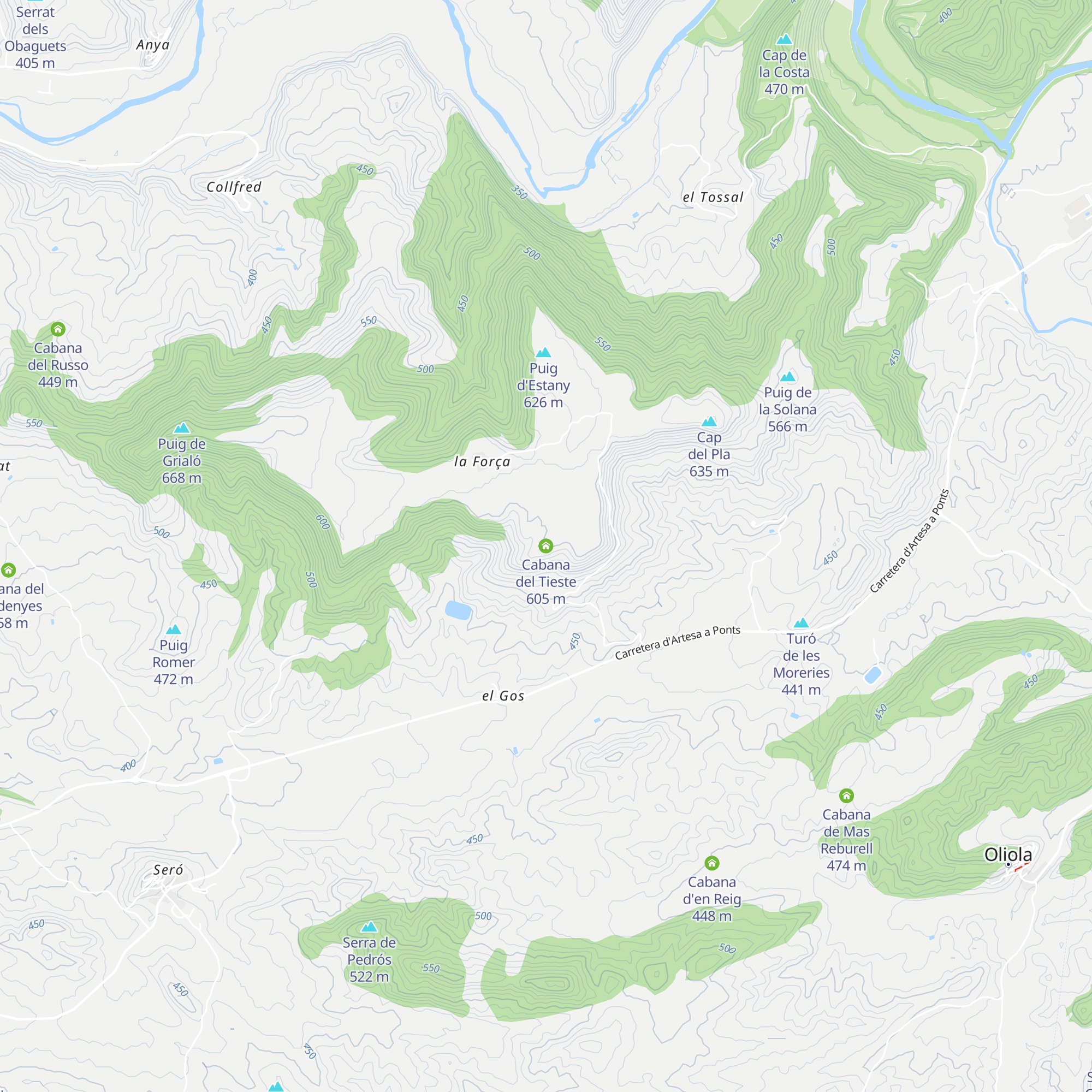 Cabana del Tieste map