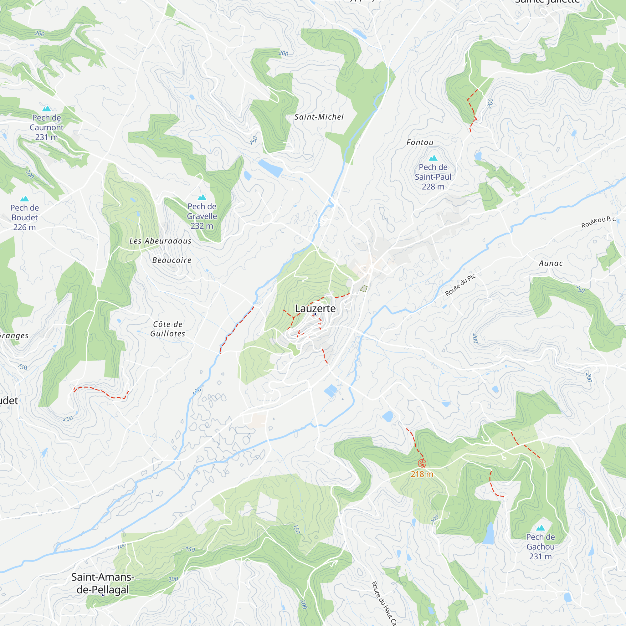 Pays de Serres en Quercy map