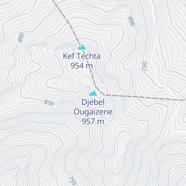 Map of Djebel Ougaïzene