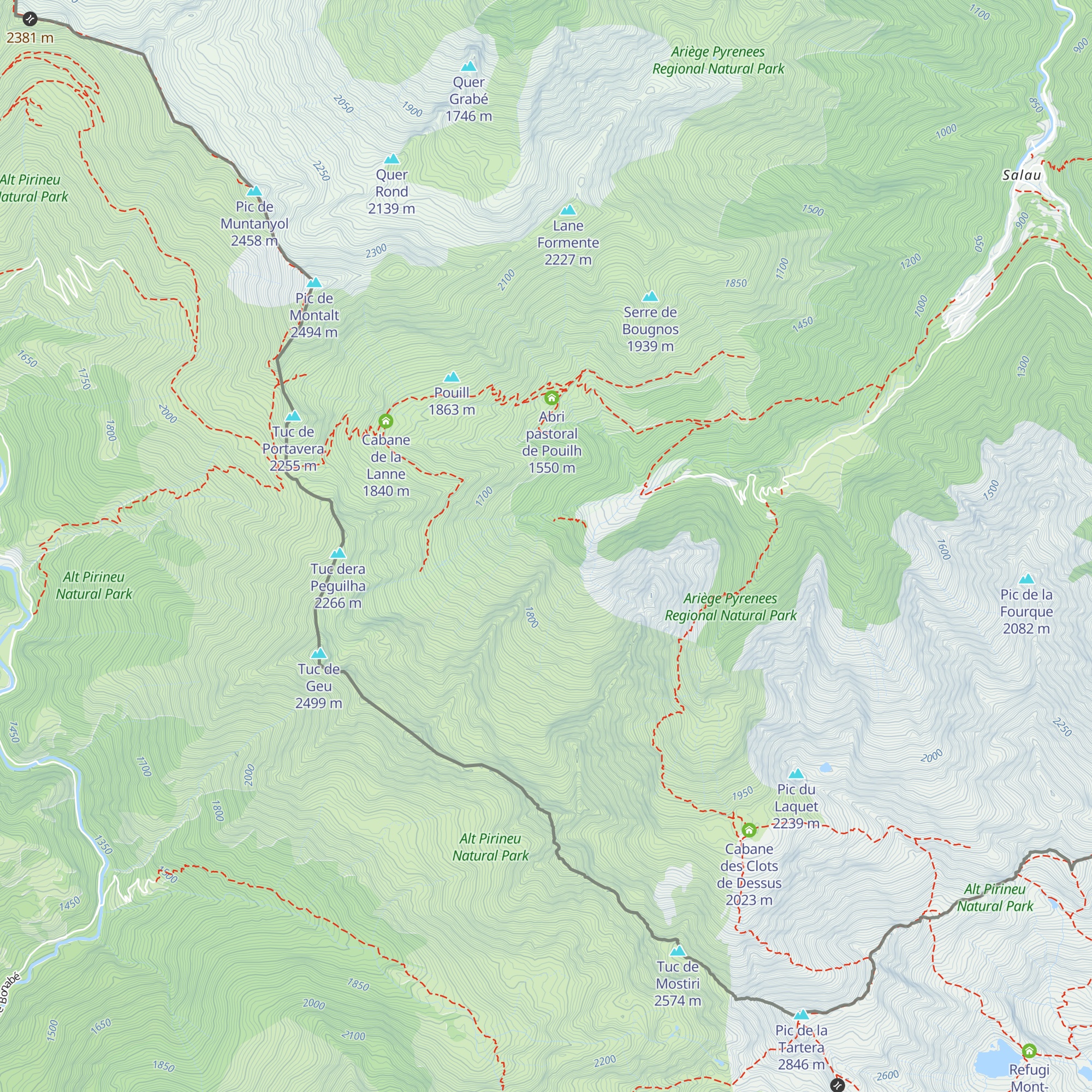 Cabane de Lauzeron - Ustou map