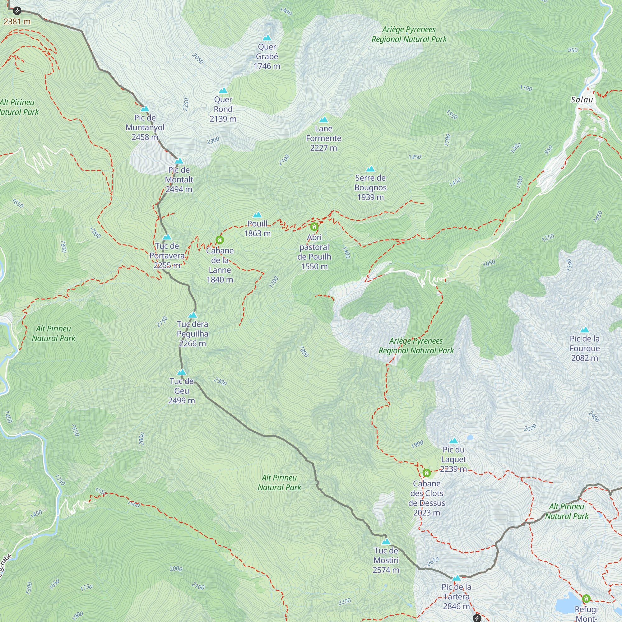 Cabane de Lauzeron - Ustou map
