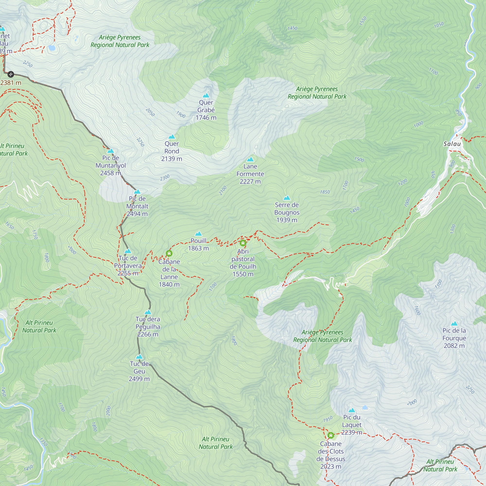 Abri pastoral de Pouilh map