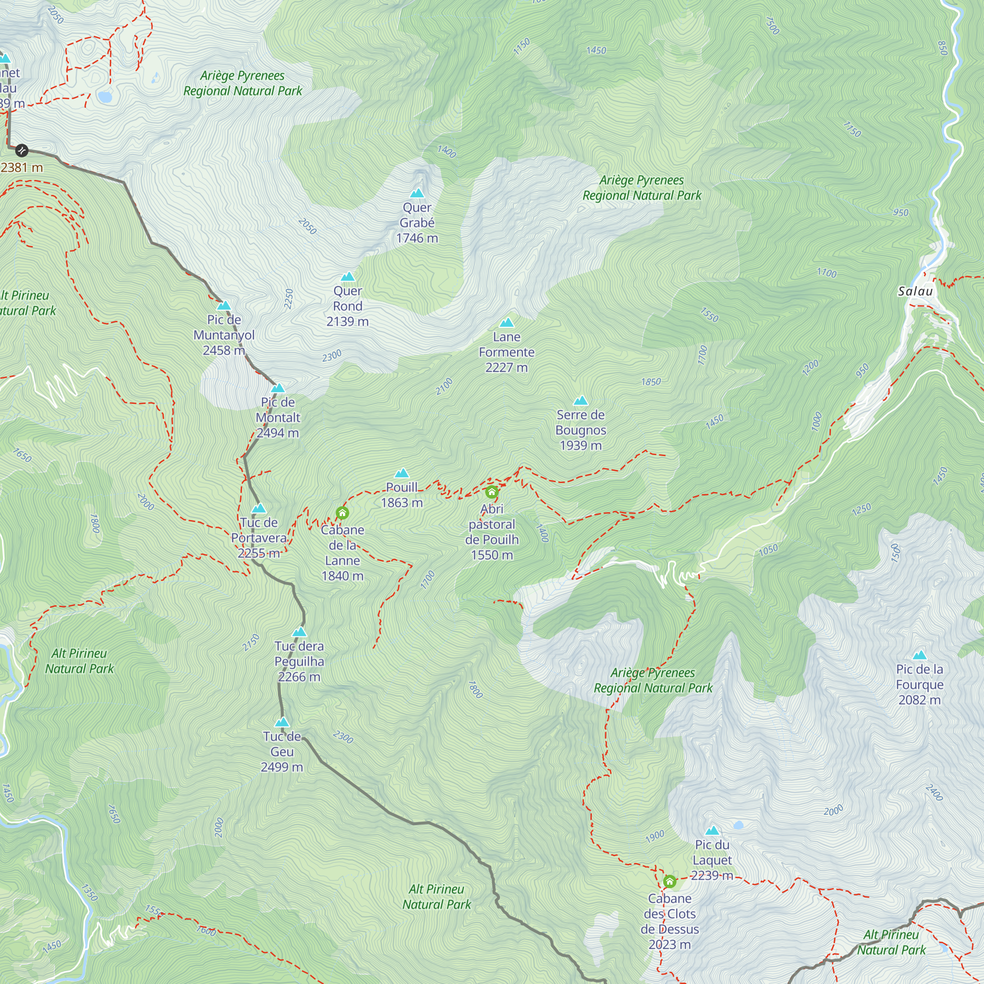 Abri pastoral de Pouilh map