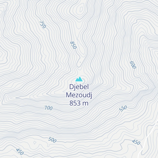 Map of Djebel Mezoudj