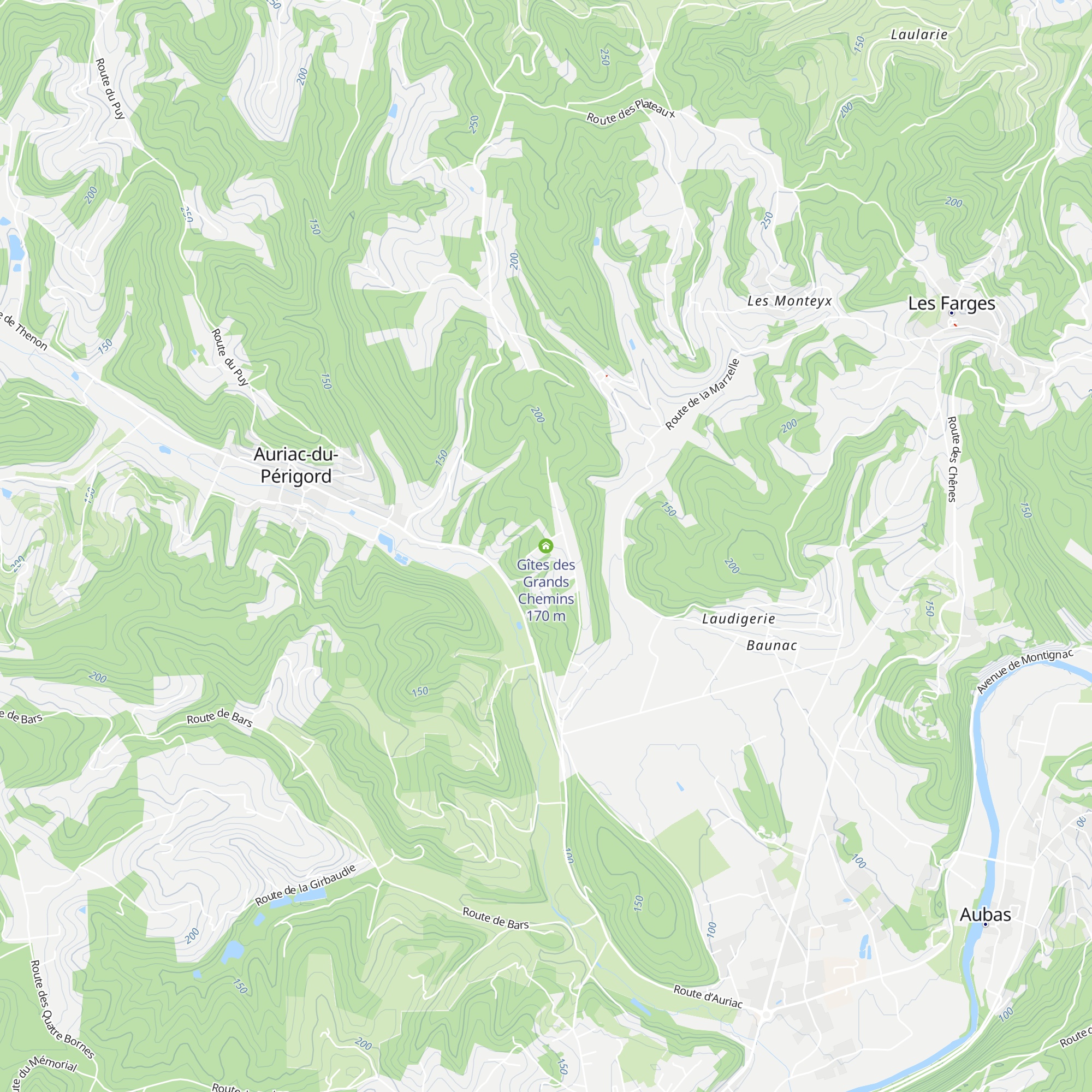 Gîtes des Grands Chemins map