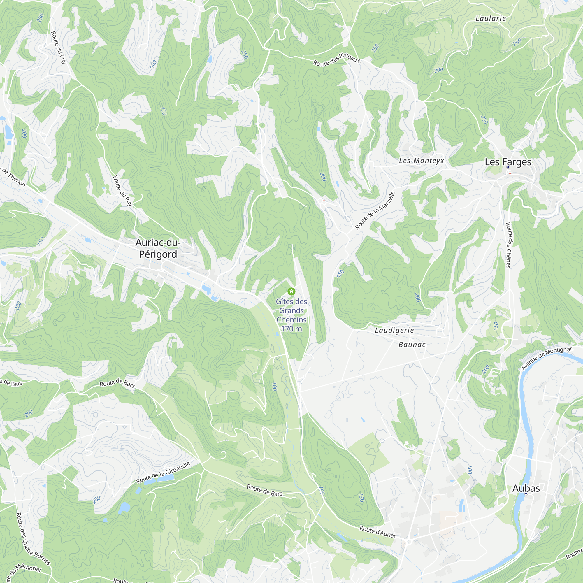 Gîtes des Grands Chemins map