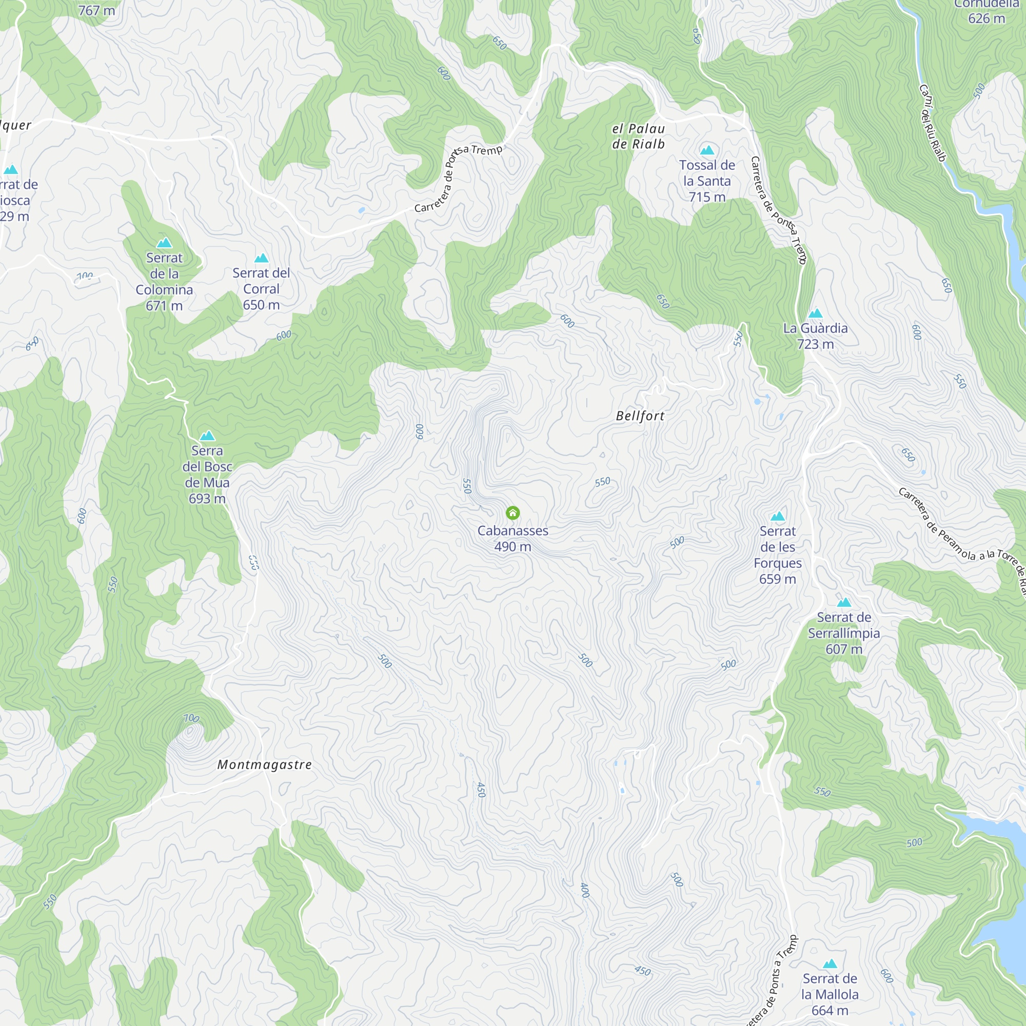 Cabanasses map