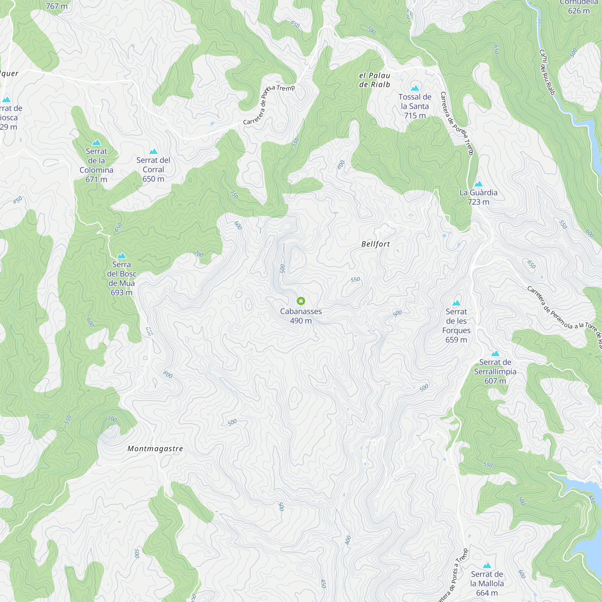 Cabanasses map