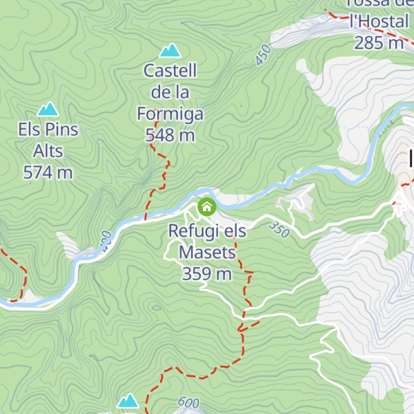 Map of Refugi els Masets