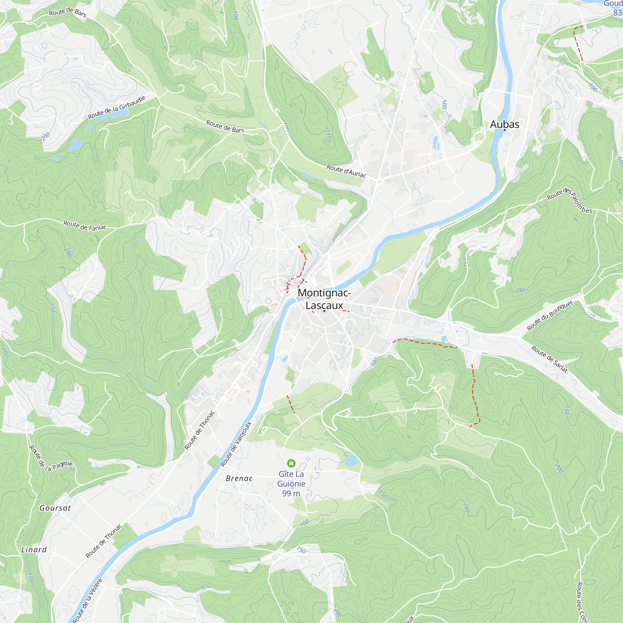 Office de Tourisme Lascaux-Dordogne, Vallée Vézère map