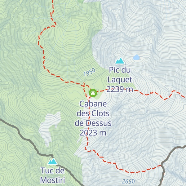 Map of Cabane des Clots de Dessus