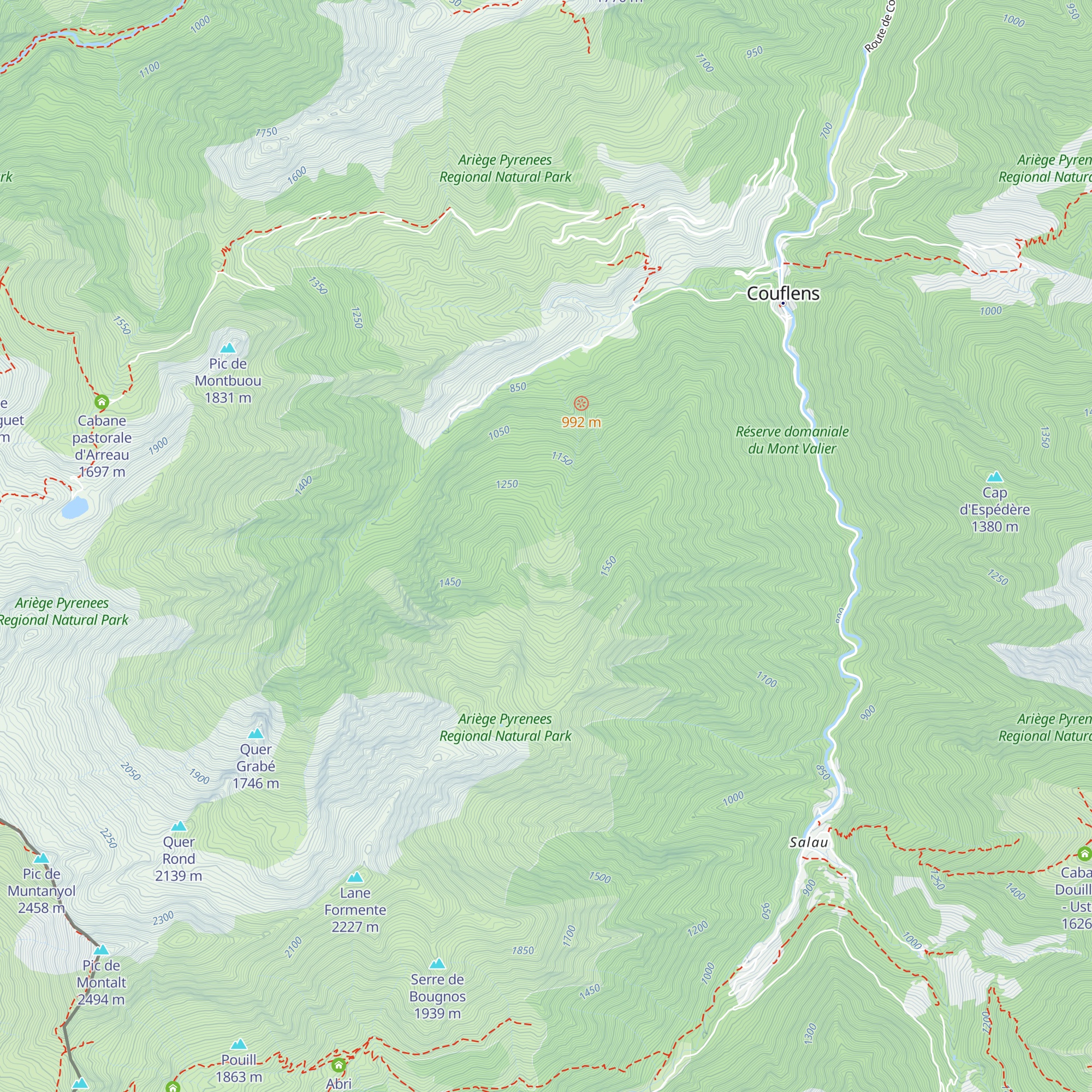 Cabane d Auzut - Ustou map