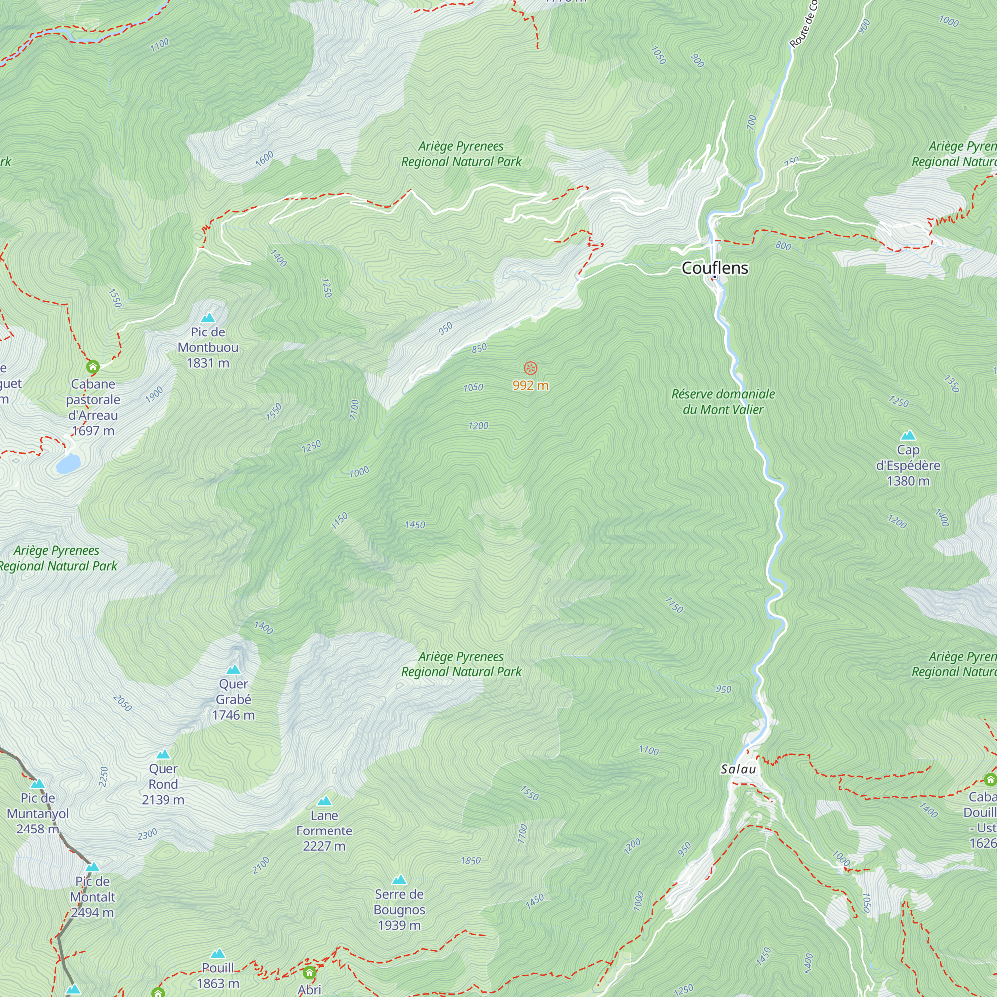 Cabane d Auzut - Ustou map