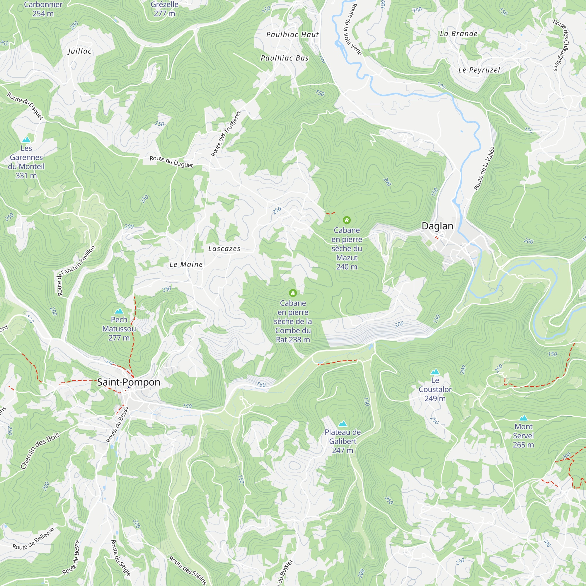 Cabane en pierre sèche de la Combe du Rat map
