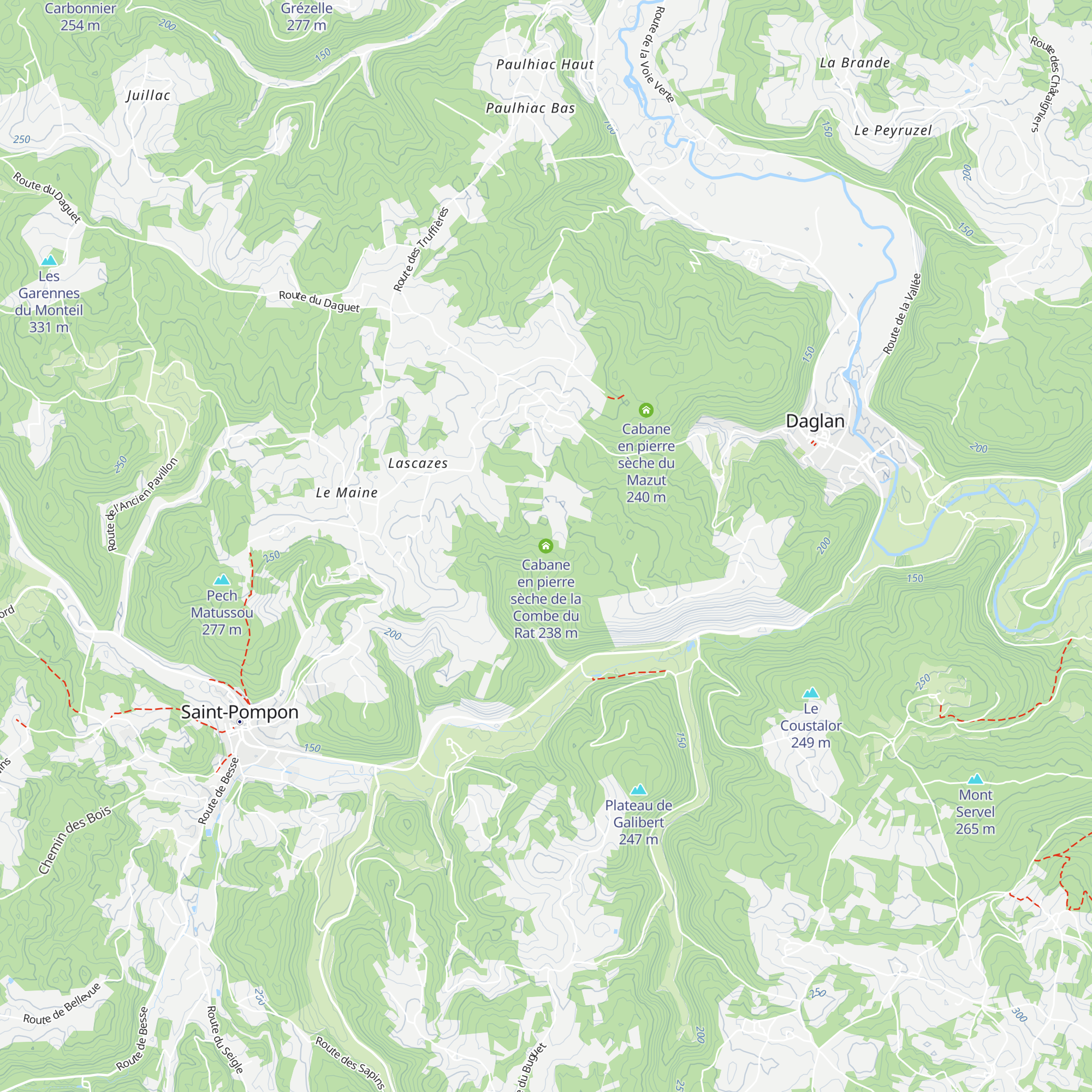 Cabane en pierre sèche de la Combe du Rat map