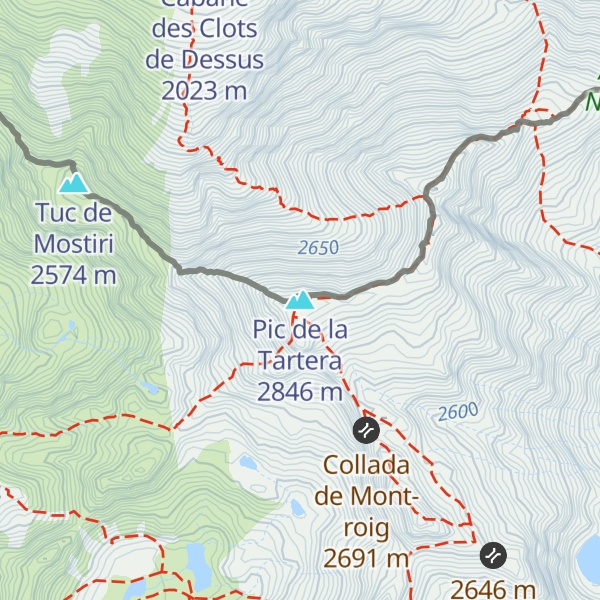 Map of Pic de la Tartera