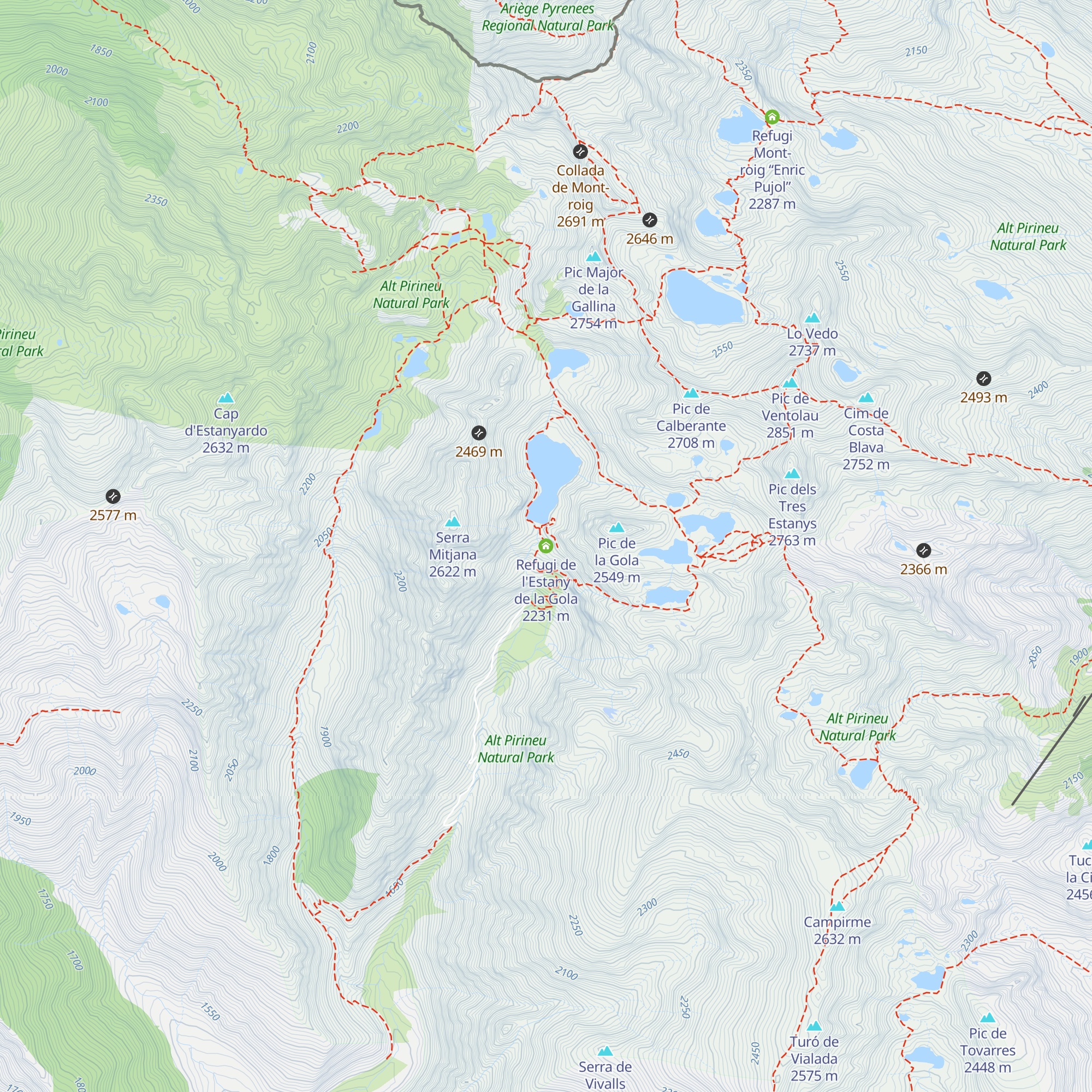 Refugi de l'Estany de la Gola map