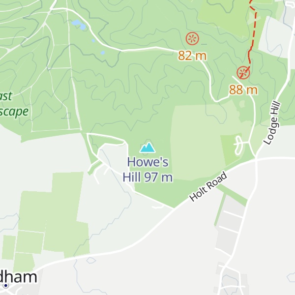 Map of Howe's Hill