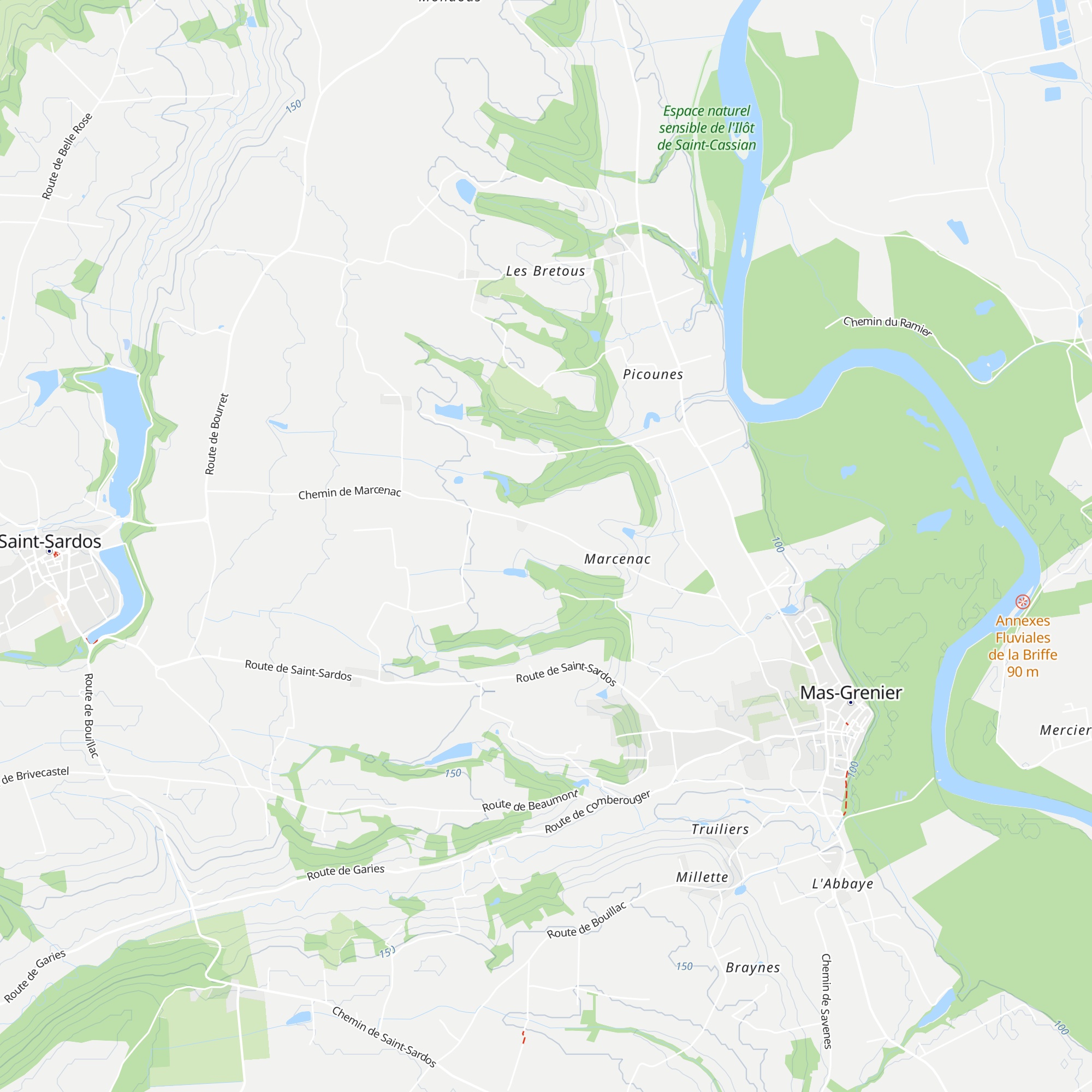Cabanayre Ouest map