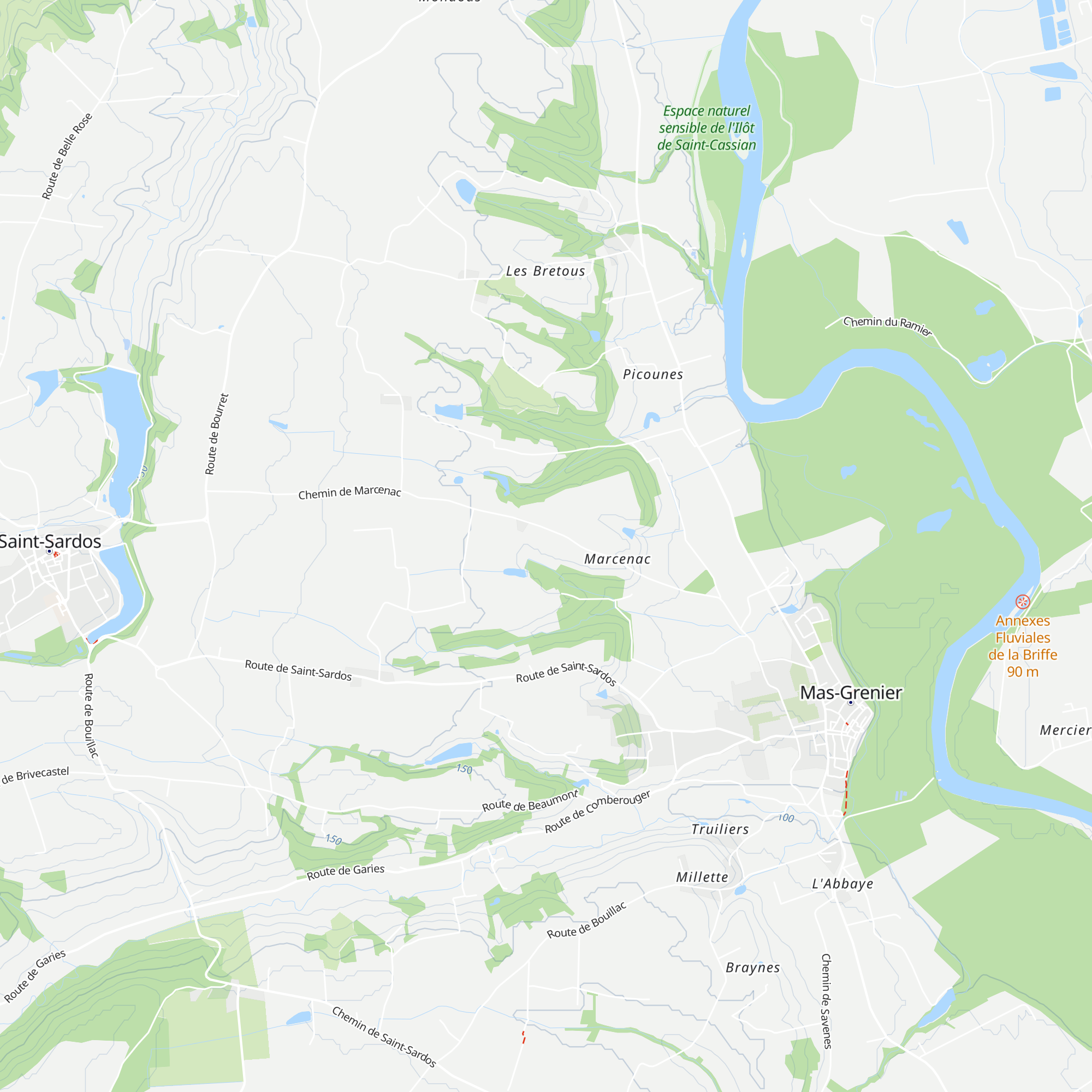 Cabanayre Ouest map