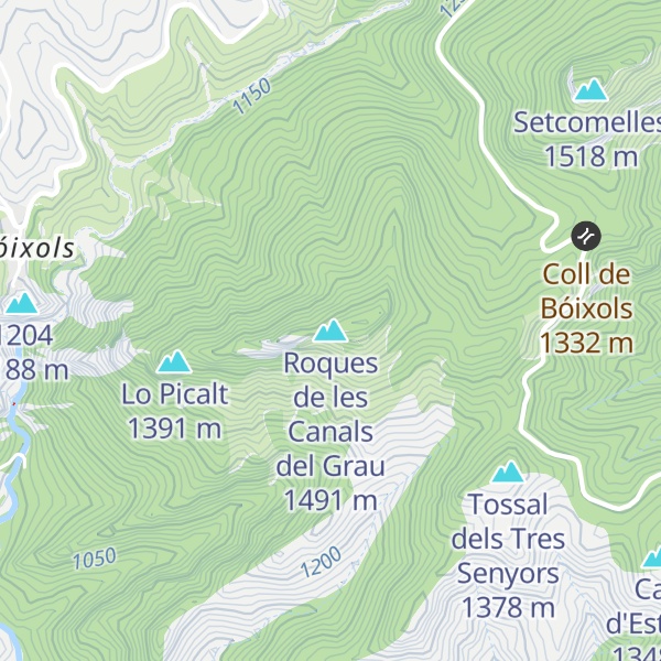 Map of Roques de les Canals del Grau