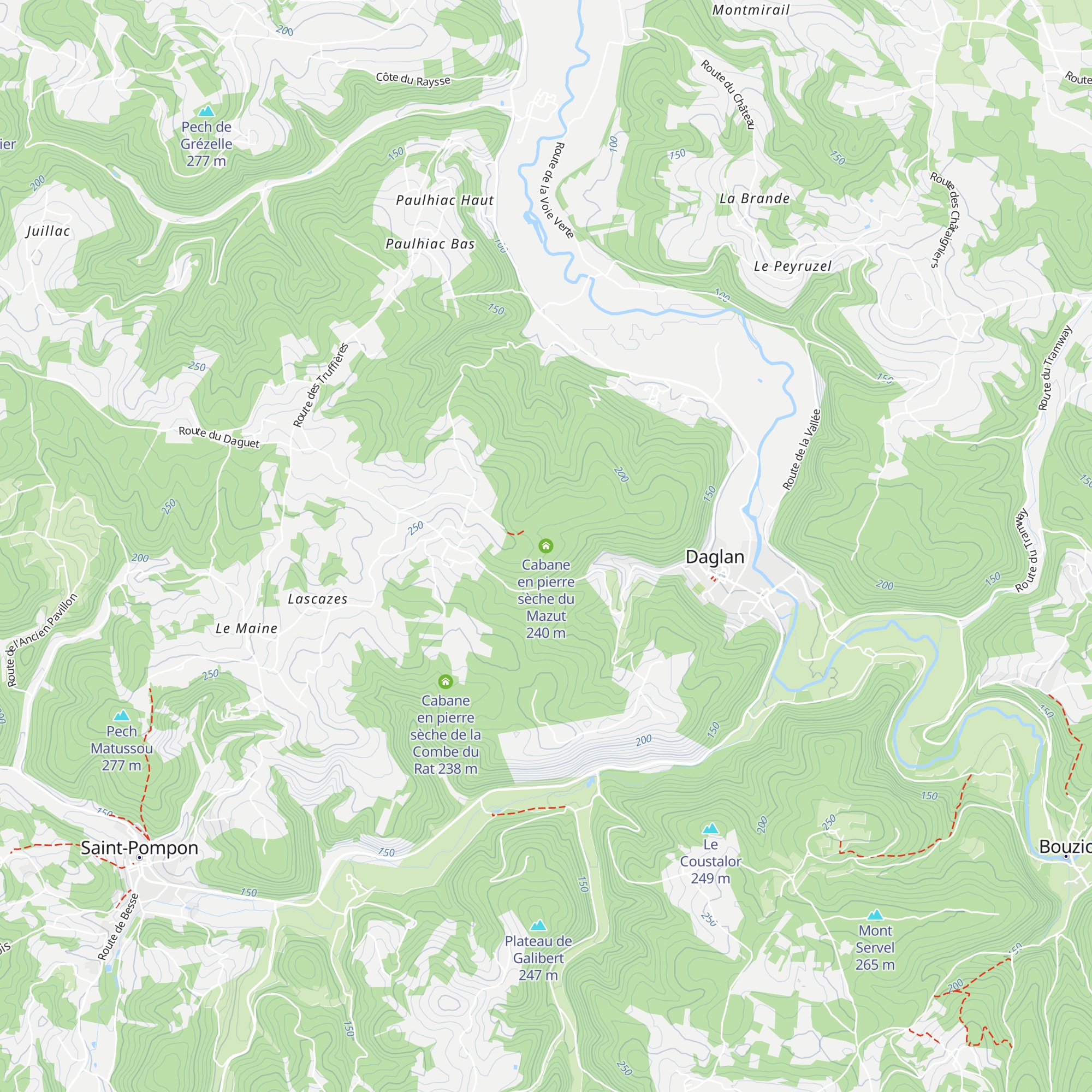 Cabane en pierre sèche du Mazut map
