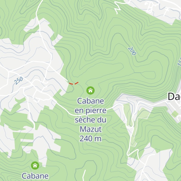 Map of Cabane en pierre sèche du Mazut