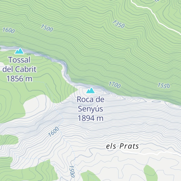 Map of Roca de Senyús