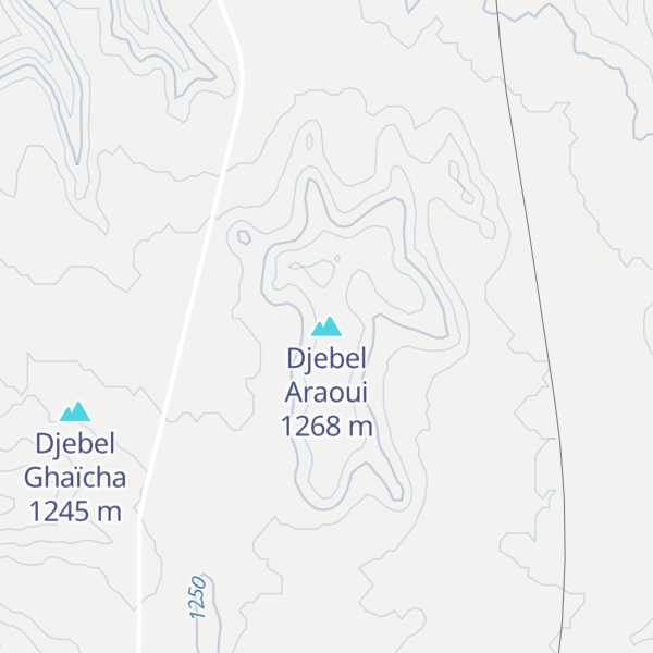 Map of Djebel Araoui