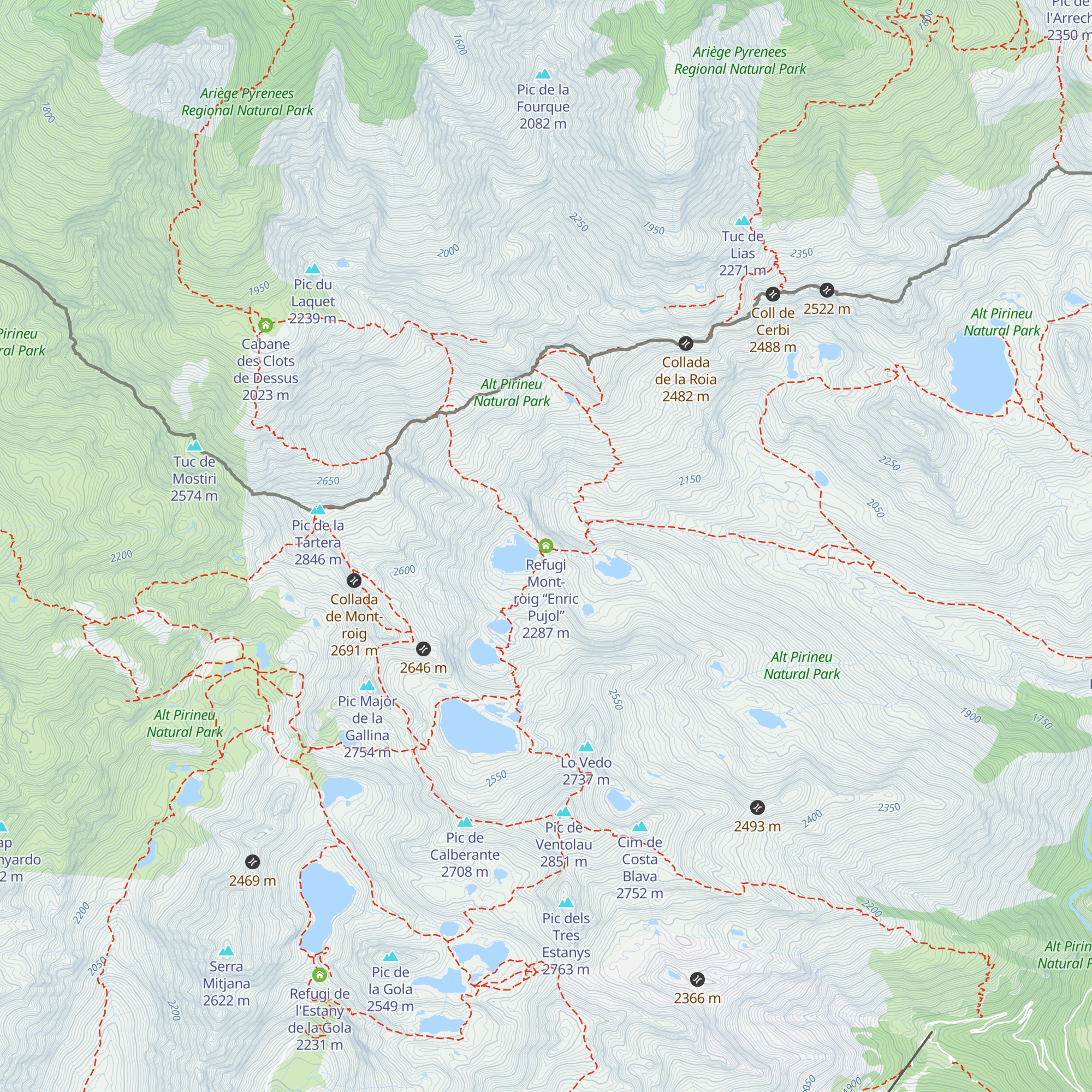Refugi Mont-roig “Enric Pujol” map