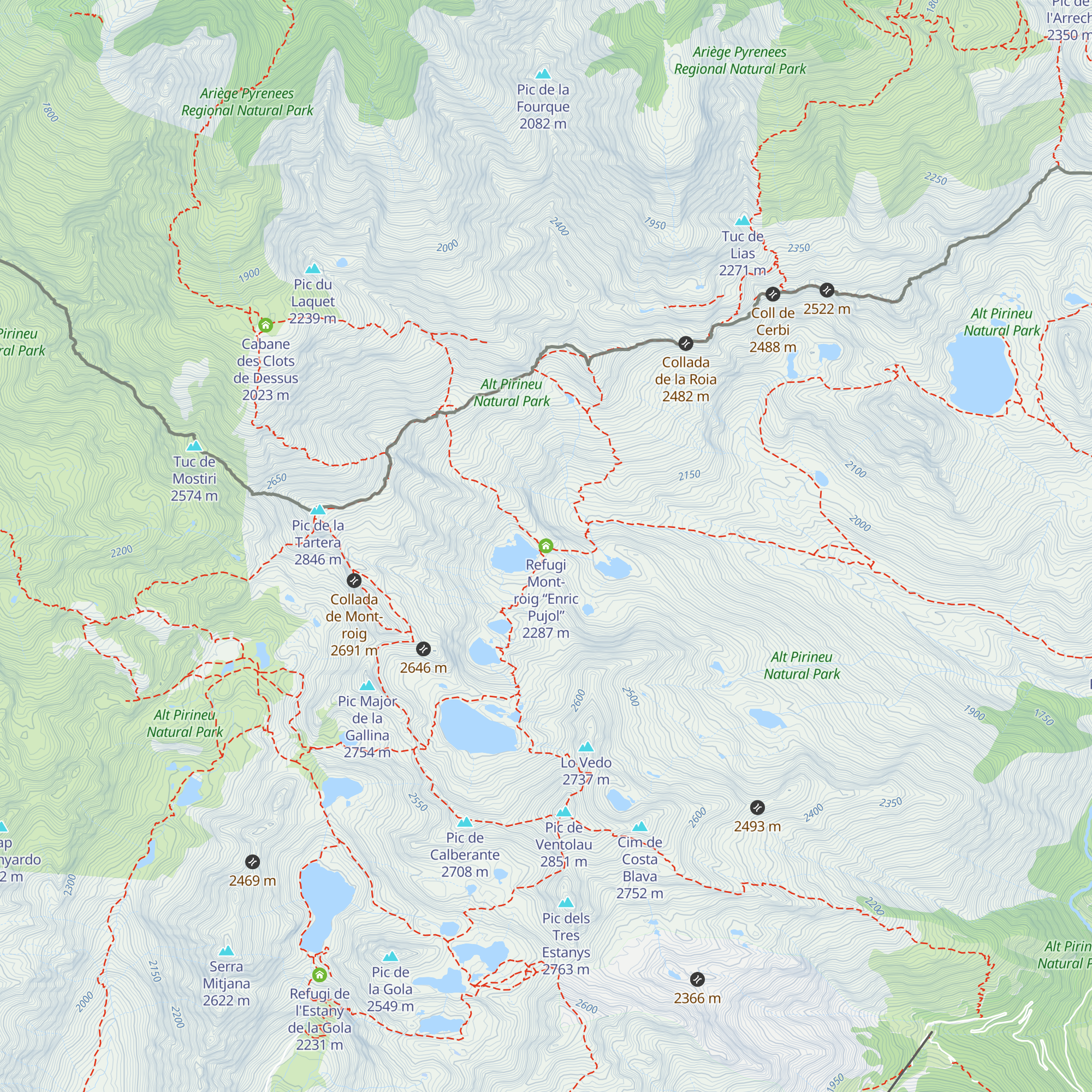 Refugi Mont-roig “Enric Pujol” map